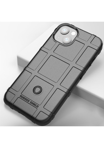 Darbeye Dayanıklı Çizilmeye Dayanıklı Sağlam Kare Izgara Doku Hafif Yumuşak Tpu Telefon Kılıfı iPhone 13 6.1 Inç-Siyah (Yurt Dışından) fiyatları