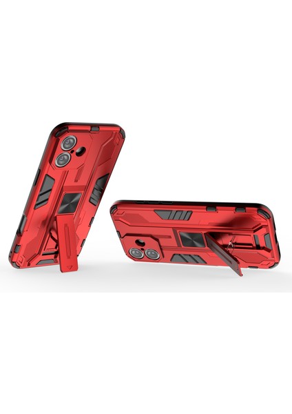 iPhone 16 Plus Kılıf Pc+Tpu Darbeye Dayanıklı Telefon Kılıfı Kickstand Ile-Kırmızı (Yurt Dışından) modelleri