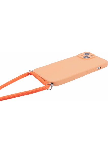 iPhone 15 Tpu Telefon Kılıfı Fiber Astarlı Ka Kaplama Uzun Askılı-Turuncu (Yurt Dışından) modelleri