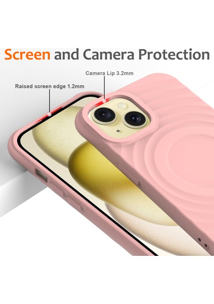 iPhone 13 Mini Sıvı Silikon Kılıf Su Dalgası Doku Manyetik Telefon Koruyucu-Pembe (Yurt Dışından) fırsatları