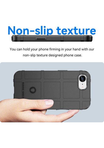 iPhone 16E Kılıfı Kare Izgara Doku Düşmeye Karşı Tpu Telefon Kılıfı-Siyah (Yurt Dışından) fırsatları