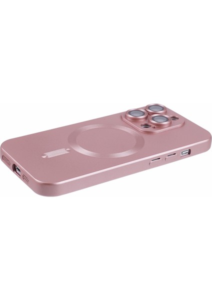 iPhone 15 Pro Tpu Kılıf Lens Filmli Magsafe Ka Telefon Kılıfı ile Uyumlu-Pembe (Yurt Dışından) indirimleri
