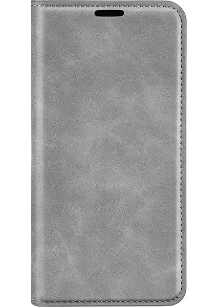iPhone 14 Plus 6.7 Inç Skin Touch Hissi Folio Flip Deri Kılıf Cep Telefonu Standı Cüzdan Koruyucu Kılıf-Gri (Yurt Dışından) indirimleri