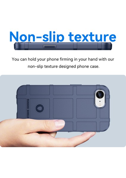 iPhone 16E Kılıfı Kare Izgara Doku Düşmeye Karşı Tpu Telefon Kılıfı-Mavi (Yurt Dışından) fırsatları