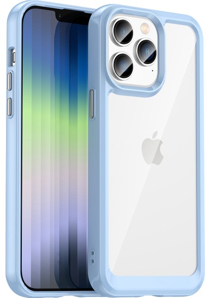 iPhone 14 Pro Max 6.7 Inç Tpu+Akrilik Cep Telefonu Koruyucu Kılıf Düşmeye Karşı Dayanıklı Çizilmeye Karşı Dayanıklı Arka Kapak-Mavi (Yurt Dışından)