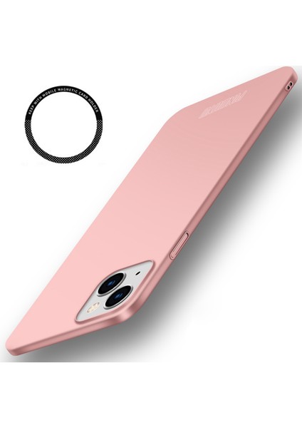 Pınwuyo Pc Serisi iPhone 15 Plus Telefon Kılıfı Mat Pc Ince Telefon Kılıfı Manyetik Halka Tutucu Ile-Gül Altını (Yurt Dışından)