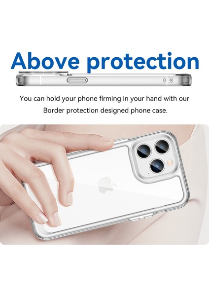 iPhone 14 Pro Max 6.7 Inç Tpu+Akrilik Cep Telefonu Koruyucu Kılıf Düşmeye Karşı Dayanıklı Çizilmeye Karşı Dayanıklı Arka Kapak-Şeffaf Mavi (Yurt Dışından) fırsatları