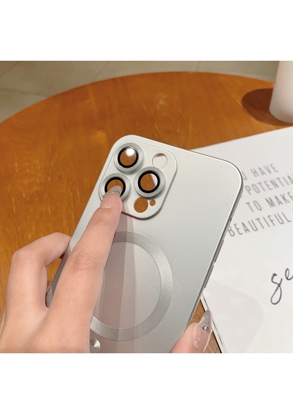 iPhone 13 Pro Max 6.7 Inç Tpu Düşmeye Karşı Kılıf Lens Filmli Magsafe Ka Telefon Kılıfı ile Uyumlu-Koyu Mavi (Yurt Dışından) modelleri