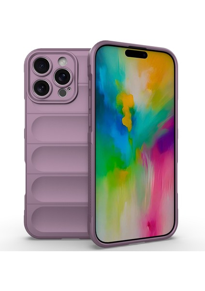 iPhone 16 Pro Kılıfı Için Düşmeye Karşı Tpu Telefon Kılıfı Hassas Lens Koruması-Açık Mor (Yurt Dışından)