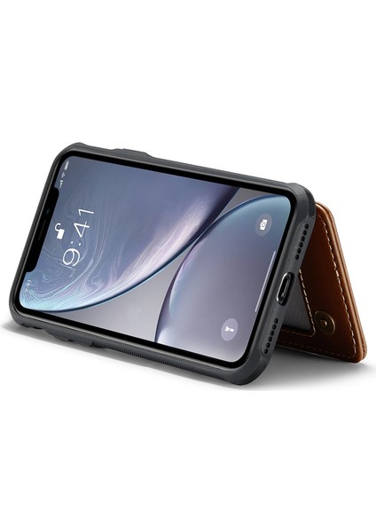 iPhone Xr Telefon Kılıfı Caseme C22 Deri Arka Kapak Rfıd Engelleme Kart Yuvaları Ile-Kırmızı (Yurt Dışından) fırsatları