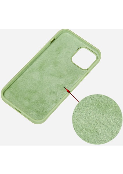iPhone 12 Pro Max 6.7 Inç Sıvı Silikon Yumuşak Cep Telefonu Kılıfı Akıllı Telefon Kılıfı-Açık Yeşil (Yurt Dışından) modelleri