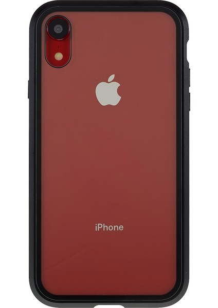 iPhone Xr 6.1 Inç Gizlilik Manyetik Kılıf Gözetleme Önleyici Çift Taraflı Temperli Cam + Metal Tampon Çerçeve Tam Koruyucu Telefon Kılıfı-Siyah (Yurt Dışından) fiyatları
