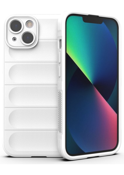 iPhone 13 6.1 Inç Darbeye Dayanıklı Sağlam Arka Kabuk Yumuşak Tpu Telefon Koruyucu Kılıf-Beyaz (Yurt Dışından)