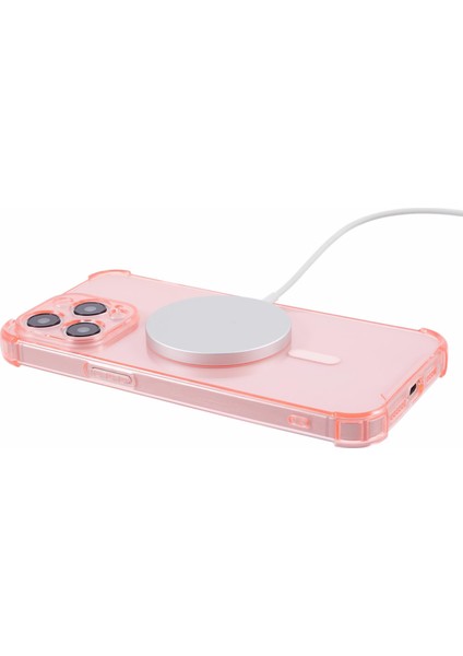 iPhone 15 Pro Max Tpu Kılıf Güçlendirilmiş Köşe Telefon Kılıfı Magsafe-Pembe ile Uyumlu (Yurt Dışından) fırsatları