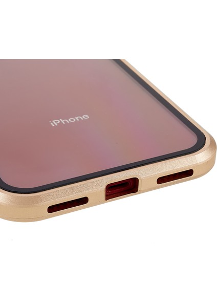iPhone Xr 6.1 Inç Gizlilik Manyetik Kılıf Gözetleme Önleyici Çift Taraflı Temperli Cam + Metal Tampon Çerçeve Tam Koruyucu Telefon Kılıfı-Altın (Yurt Dışından) indirimleri