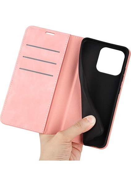 iPhone 15 Pro Pu Deri Cüzdan Flip Kılıf Skin-Touch Stand Düşmeye Lı Kapak-Pembe (Yurt Dışından) fırsatları