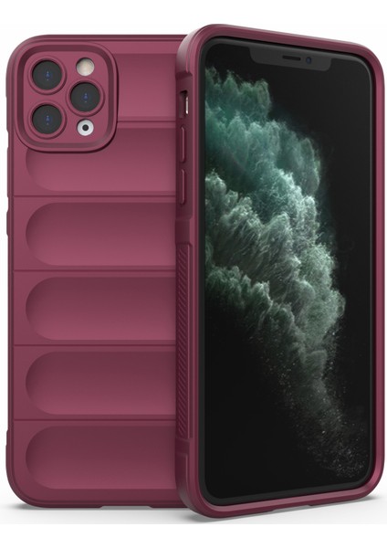 iPhone 11 Pro Kılıf Tpu Dayanıklı Darbeye Dayanıklı Koruyucu Telefon Kılıfı-Şarap Kırmızısı (Yurt Dışından)