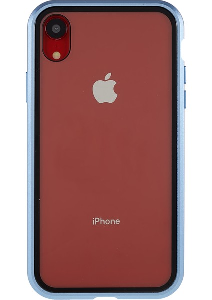 iPhone Xr 6.1 Inç Gizlilik Manyetik Kılıf Gözetleme Önleyici Çift Taraflı Temperli Cam + Metal Tampon Çerçeve Tam Koruyucu Telefon Kılıfı-Mavi (Yurt Dışından) fiyatları