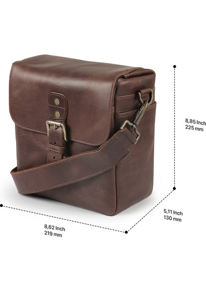 MG1329 Hakiki Deri Kamera Çantası | Hakiki Deri Dikey Kamera Çantası | Gerçek Deri | SLR/DSL Kamera Çantası