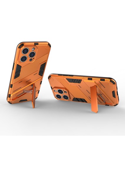 iPhone 16 Pro Kılıf Pc+Tpu Darbeye Dayanıklı Telefon Kılıfı Kickstand Ile-Turuncu (Yurt Dışından) modelleri