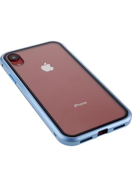 iPhone Xr 6.1 Inç Gizlilik Manyetik Kılıf Gözetleme Önleyici Çift Taraflı Temperli Cam + Metal Tampon Çerçeve Tam Koruyucu Telefon Kılıfı-Mavi (Yurt Dışından) fırsatları