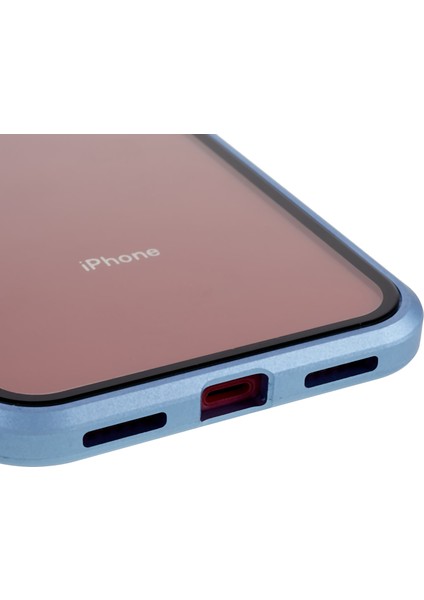 iPhone Xr 6.1 Inç Gizlilik Manyetik Kılıf Gözetleme Önleyici Çift Taraflı Temperli Cam + Metal Tampon Çerçeve Tam Koruyucu Telefon Kılıfı-Mavi (Yurt Dışından) indirimleri