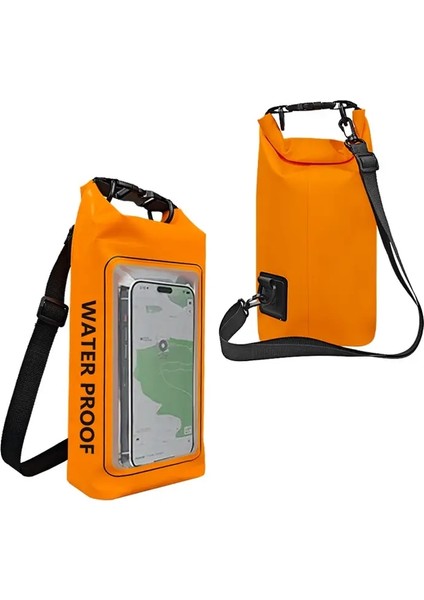 2l Yüzme Su Geçirmez Pvc Çanta, Dalış Rafting Yüzen Omuz Açık Plaj Spor Çantaları Kayak Seyahat Havuzu Sörf Renk: 2l Turuncu Çanta (Yurt Dışından)