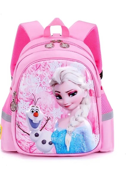 Anaokulu Okul Çantası Karikatür Elsa Omuz Çanta Kız Çocuk Çanta Bebek Çocukları Backpack Çocuk Donmuş Okul Çantası Sırt Çantası: Mor (Yurt Dışından)