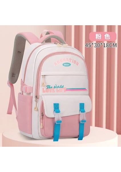 Sevimli Kızlar Okul Çantaları Çocuklar Ilkokul Sırt Çantası Çocuklar Kitap Çantası Prenses Okul Çantası Su Geçirmez Öğrenci Sırt Çantası: Pembe (Yurt Dışından)
