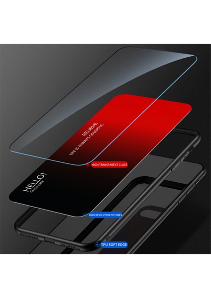 iPhone 16 Pro Max Kılıf Çizilmez Temperli Cam + Pc + Tpu Telefon Kılıfı - Degrade Kırmızı Siyah (Yurt Dışından) fiyatları