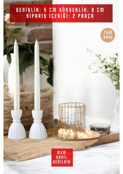 Dekoratif Mumluk Set Şamdan El Yapımı Model 47