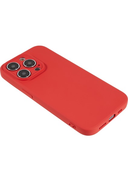 iPhone 15 Pro Için Kalaştırılmış Şeker Rengi Kabuk Yumuşak Tpu+Fiber Astarlı Telefon Kılıfı Telefon Kapağı-Kırmızı (Yurt Dışından) fırsatları