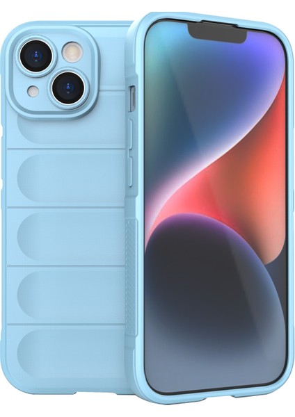 iPhone 15 Plus Için Sağlam Telefon Arka Kapağı Toz Geçirmez Tpu Kılıf Düşmeye Karşı Telefon Kabuğu-Bebek Mavisi (Yurt Dışından)