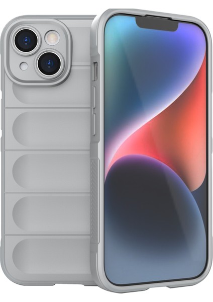 iPhone 15 Yumuşak Tpu Cep Telefonu Kılıfı Düşmeye Karşı Dayanıklı Telefon Arka Kapağı-Açık Gri (Yurt Dışından)