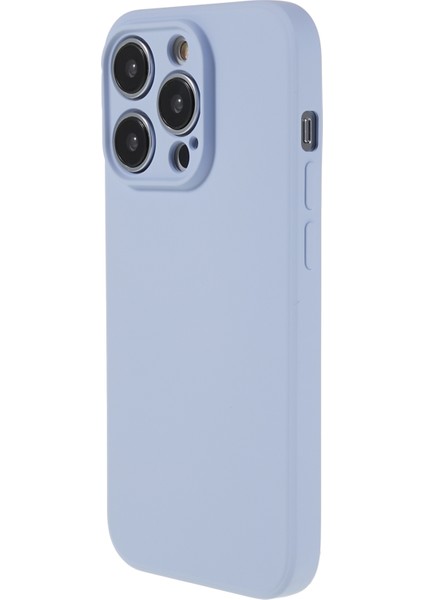 iPhone 15 Pro Için Kalaştırılmış Şeker Rengi Kabuk Yumuşak Tpu+Fiber Astarlı Telefon Kılıfı Telefon Kapağı-Açık Mor (Yurt Dışından)