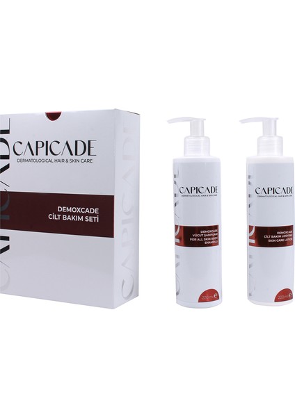 Demoxcade Vücut Şampuanı 220 ml Capicade Demoxcade Vücut Losyonu 220 ml Set