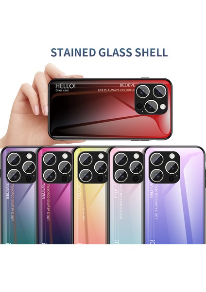 iPhone 16 Pro Max Kılıf Çizilmez Temperli Cam + Pc + Tpu Telefon Kılıfı - Degrade Pembe Mavi (Yurt Dışından) indirimleri