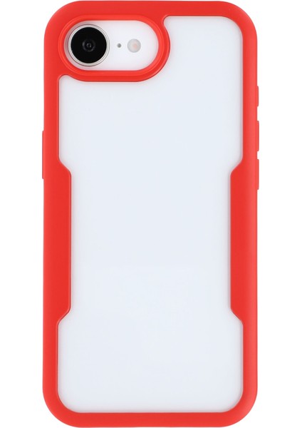 iPhone 16E Kılıfı Akrilik+Tpu Şeffaf Telefon Kılıfı Pet Ekran Filmi-Kırmızı (Yurt Dışından) fiyatları