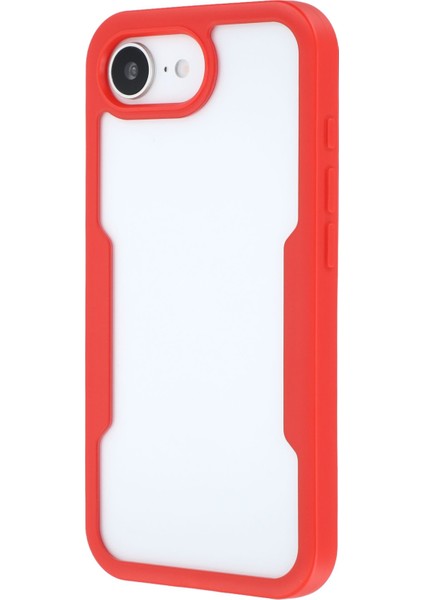 iPhone 16E Kılıfı Akrilik+Tpu Şeffaf Telefon Kılıfı Pet Ekran Filmi-Kırmızı (Yurt Dışından) indirimleri