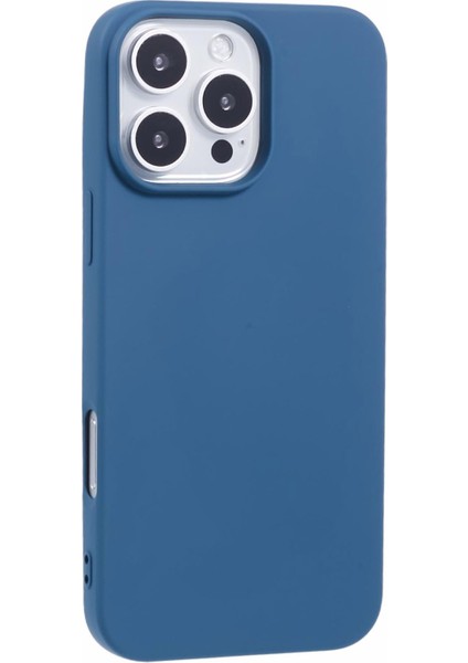 iPhone 16 Pro Max Tpu Kılıf Darbeye Dayanıklı Yumuşak Tpu Fiber Astarlı Telefon Kılıfı-Mavi (Yurt Dışından)