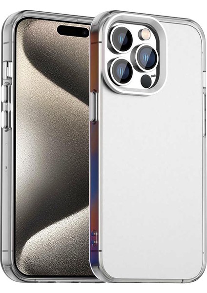 iPhone 15 Pro Kılıf Pc+Tpu+Pet Mat Düşmeye Karşı Telefon Arka Kapağı-Beyaz (Yurt Dışından)