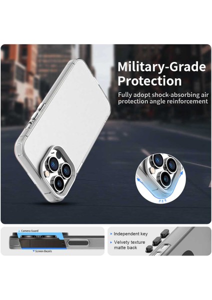 iPhone 15 Pro Kılıf Pc+Tpu+Pet Mat Düşmeye Karşı Telefon Arka Kapağı-Beyaz (Yurt Dışından) modelleri