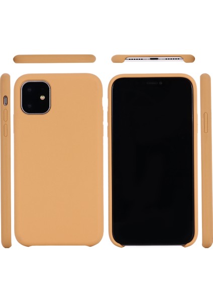 Çizilmez Yumuşak Sıvı Silikon Telefon Kabuğu Cep Telefonu Çantası Kılıfı iPhone 11 6.1 Inç (2019)-ALTIN (Yurt Dışından) fiyatları