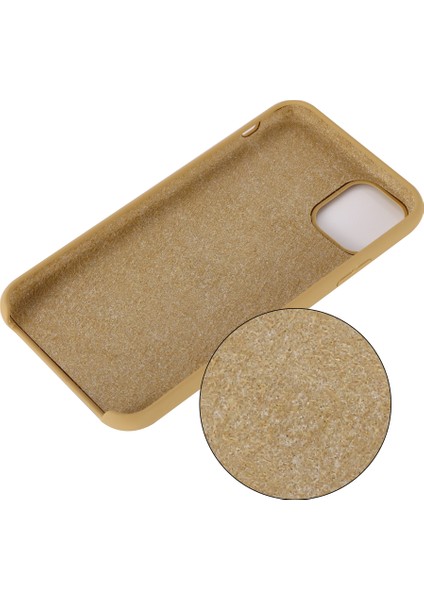 Çizilmez Yumuşak Sıvı Silikon Telefon Kabuğu Cep Telefonu Çantası Kılıfı iPhone 11 6.1 Inç (2019)-ALTIN (Yurt Dışından) modelleri