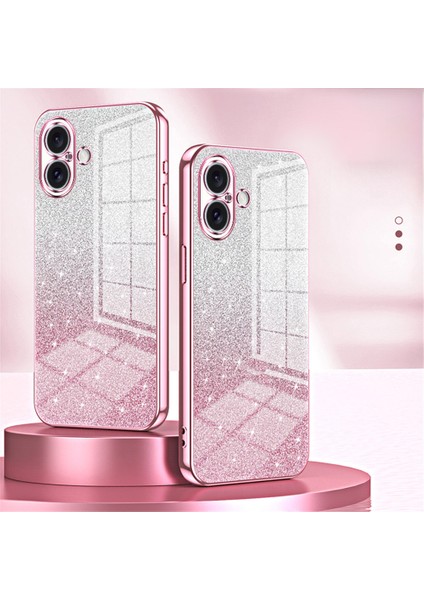 iPhone 16 Plus Kılıf Elektrokaplama Degrade Parıltılı Tpu Telefon Kılıfı-Altın (Yurt Dışından) fiyatları