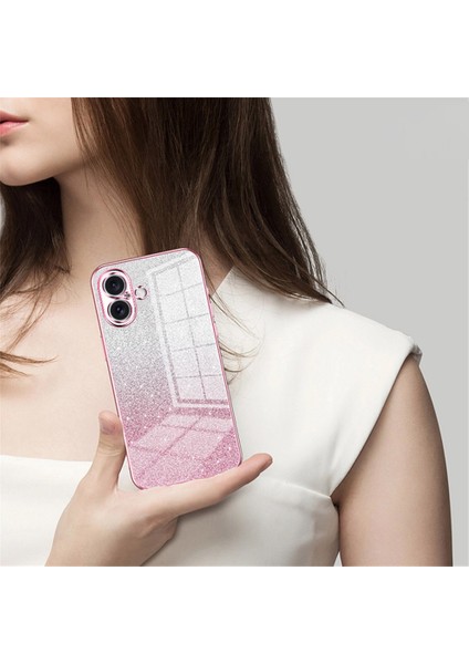 iPhone 16 Plus Kılıf Elektrokaplama Degrade Parıltılı Tpu Telefon Kılıfı-Altın (Yurt Dışından) modelleri