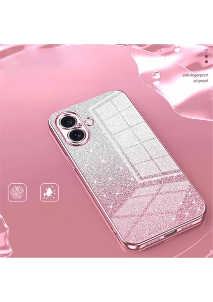 iPhone 16 Plus Kılıf Elektrokaplama Degrade Parıltılı Tpu Telefon Kılıfı-Altın (Yurt Dışından) fırsatları