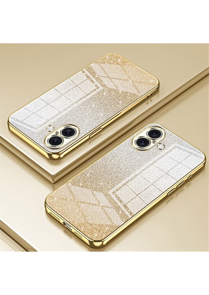 iPhone 16 Plus Kılıf Elektrokaplama Degrade Parıltılı Tpu Telefon Kılıfı-Altın (Yurt Dışından) indirimleri