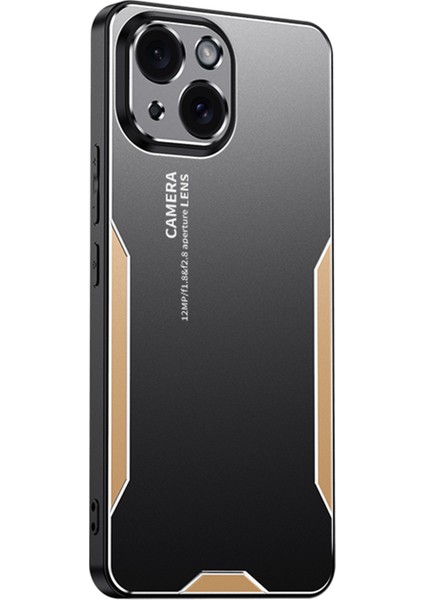 iPhone 15 Plus Kılıf Alüminyum Alaşım + Tpu + Pc Mat Kaplama Akıllı Telefon Kılıfı - Altın (Yurt Dışından)
