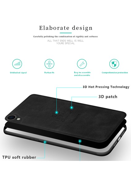 Pınwuyo Pu Deri Vintage Darbeye Dayanıklı Kaplamalı Yumuşak Tpu+Sert Pc Hibrit Kılıf iPhone Xr 6.1 Inç-Kırmızı (Yurt Dışından) modelleri